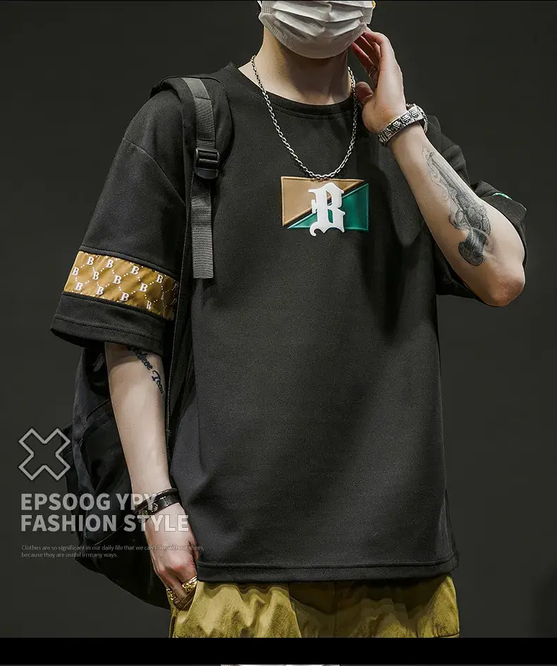 Men Grey T-Shirt with Graphic Print & Half Sleeves — feature 22