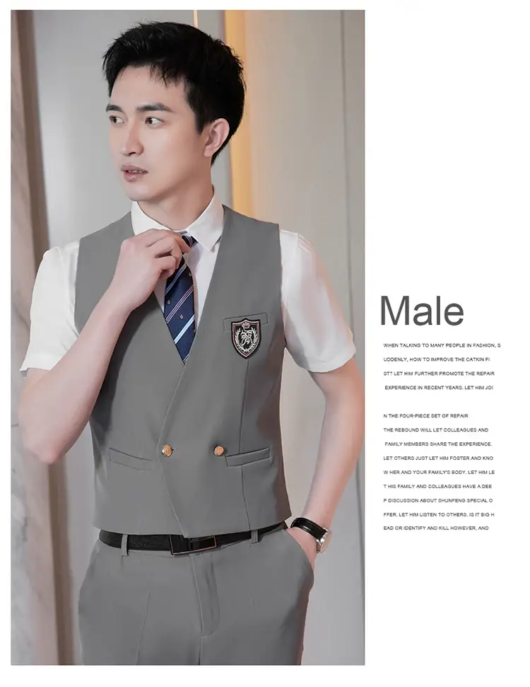 Women's Black School Vest Suit with Pleated Skirt — feature 21