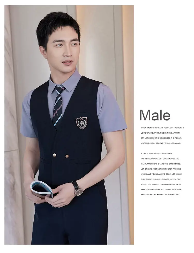 Women's Black School Vest Suit with Pleated Skirt — feature 26