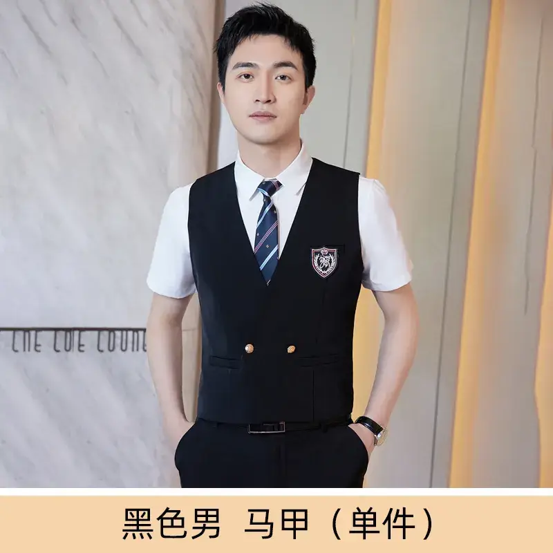 Women's Black School Vest Suit with Pleated Skirt - Image 4