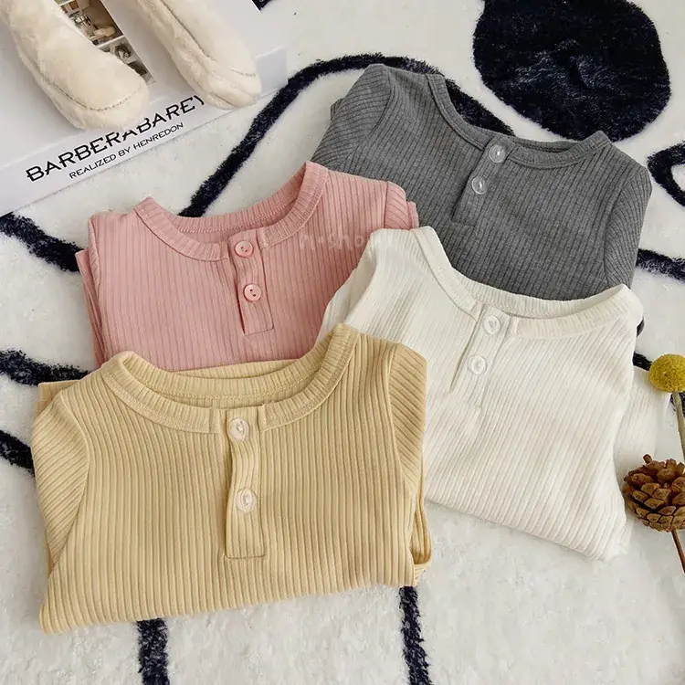 White Cotton Long Sleeve Baby T-shirt with Pit Strip