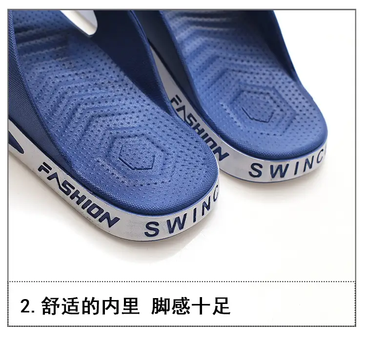 Men's Fashion Sport Grey Slide On Sandals — feature 6