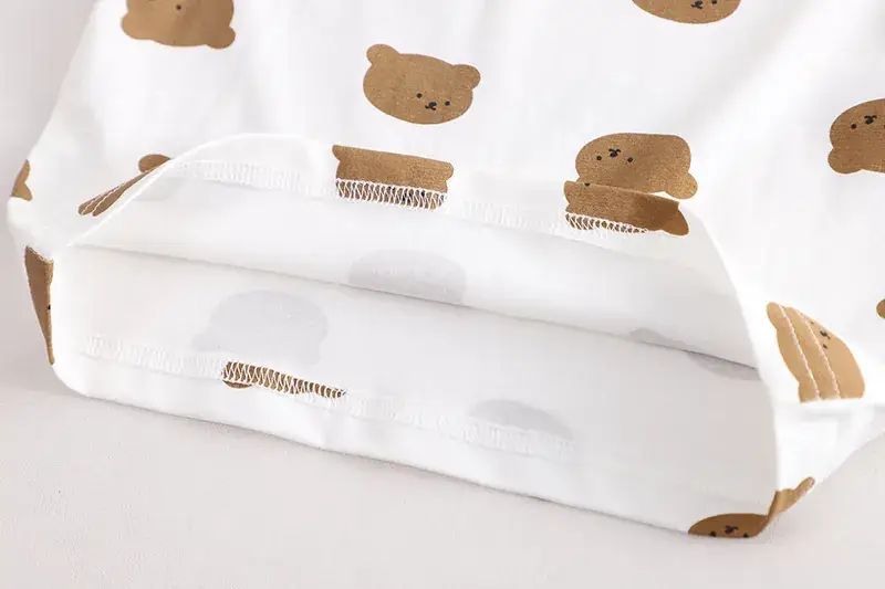 Cross-border Boys & Girls Summer Suit Brown White Straps — feature 9