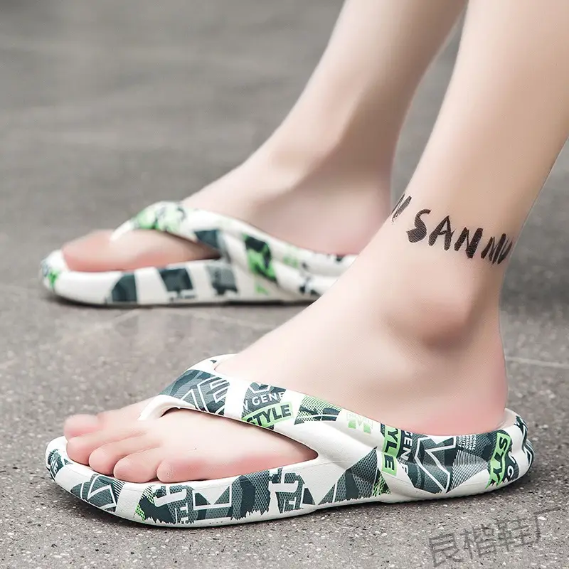 Men's Printed Tropical Sandals Summer Flip Flops - Image 5