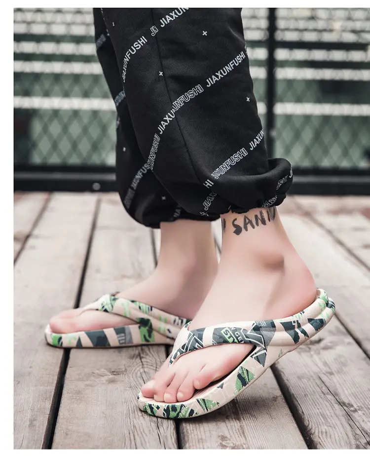Men's Printed Tropical Sandals Summer Flip Flops — feature 18