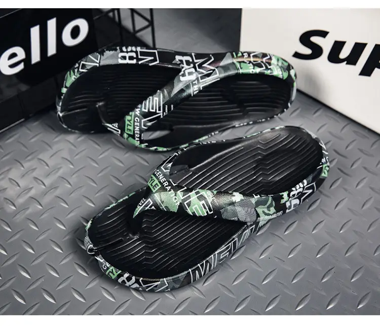 Men's Printed Tropical Sandals Summer Flip Flops — feature 21
