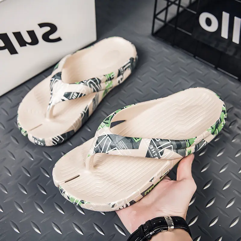 Men's Printed Tropical Sandals Summer Flip Flops - Image 3