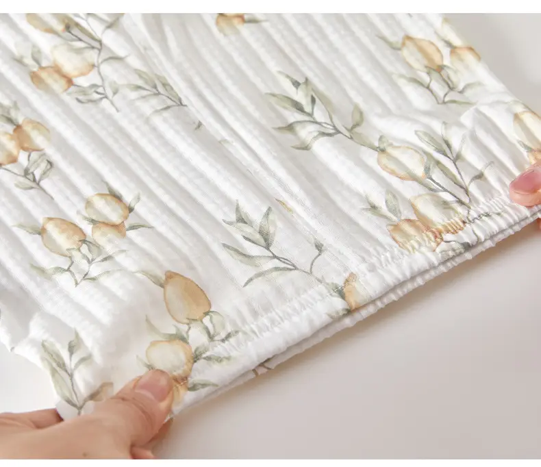 Baby Mosquito Proof Ankle-Tied Pants White Printed — feature 18