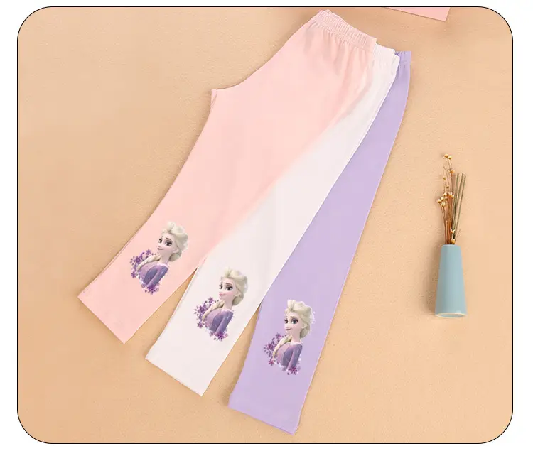 Girls Stretch Princess Leggings Pink White Lavender 2023 — feature 8