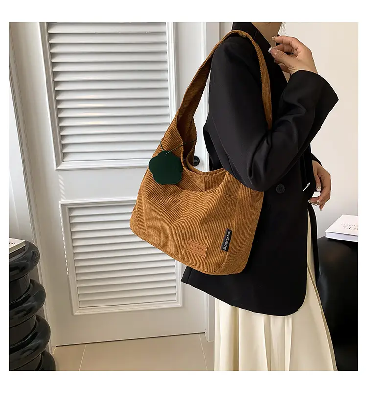 2025 New Corduroy Shoulder Bag for Women Students — feature 10