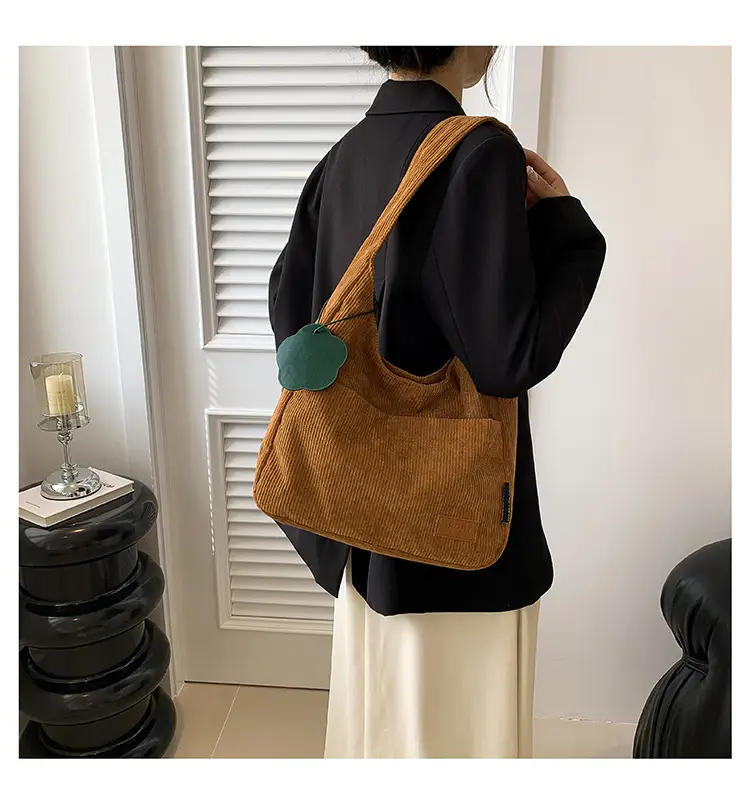 2025 New Corduroy Shoulder Bag for Women Students — feature 11