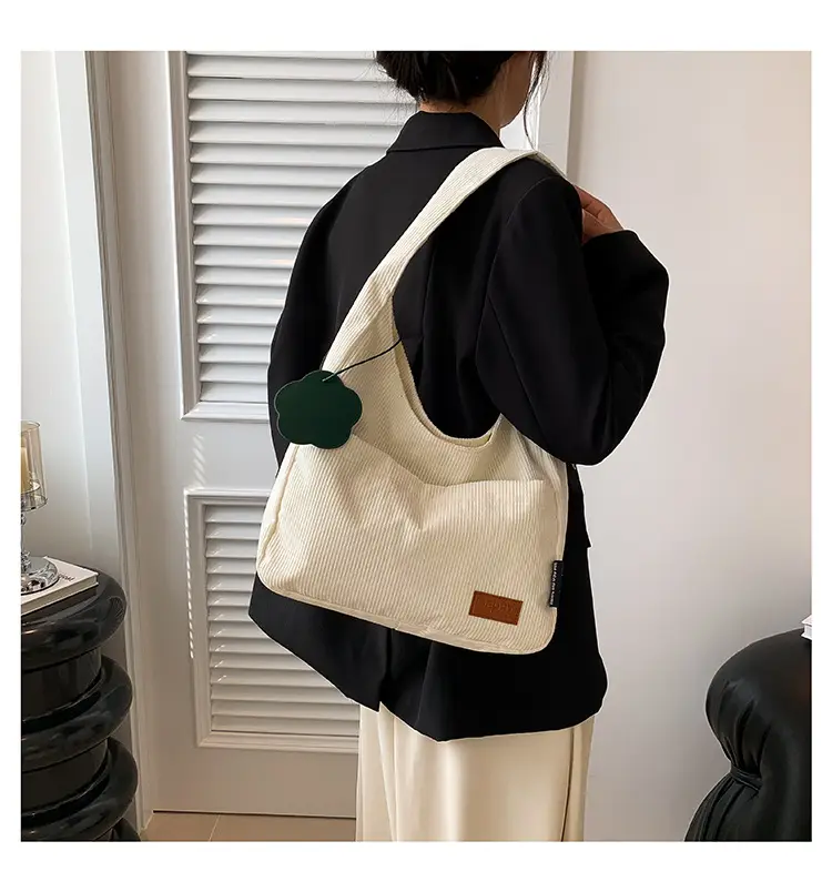 2025 New Corduroy Shoulder Bag for Women Students — feature 12