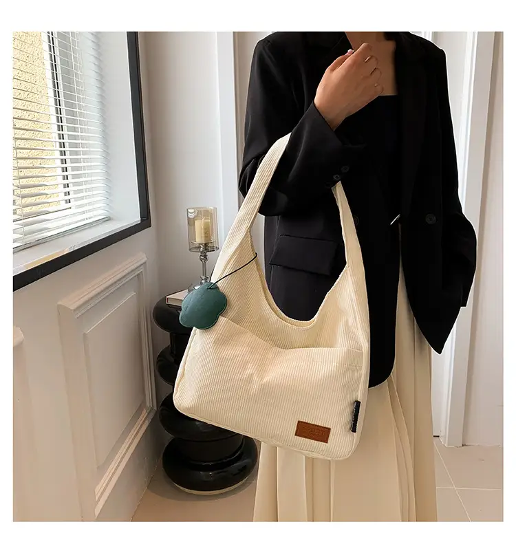 2025 New Corduroy Shoulder Bag for Women Students — feature 14