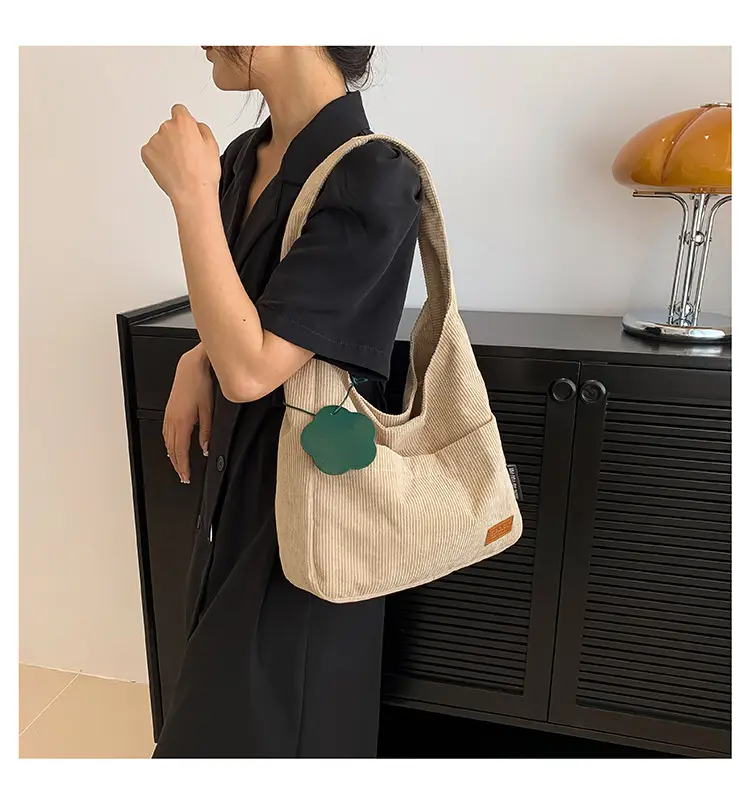 2025 New Corduroy Shoulder Bag for Women Students — feature 19