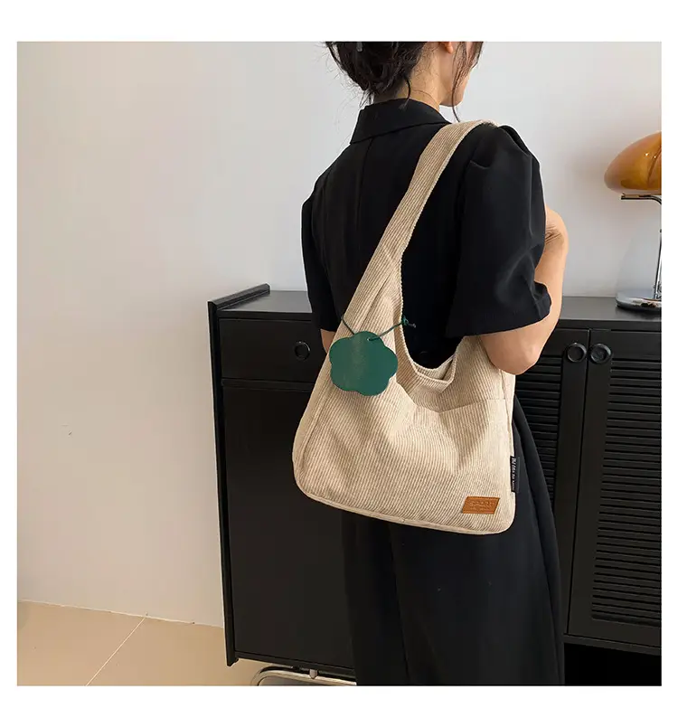 2025 New Corduroy Shoulder Bag for Women Students — feature 20
