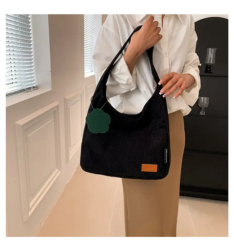 2025 New Corduroy Shoulder Bag for Women Students — feature 22