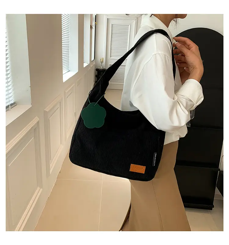 2025 New Corduroy Shoulder Bag for Women Students — feature 23