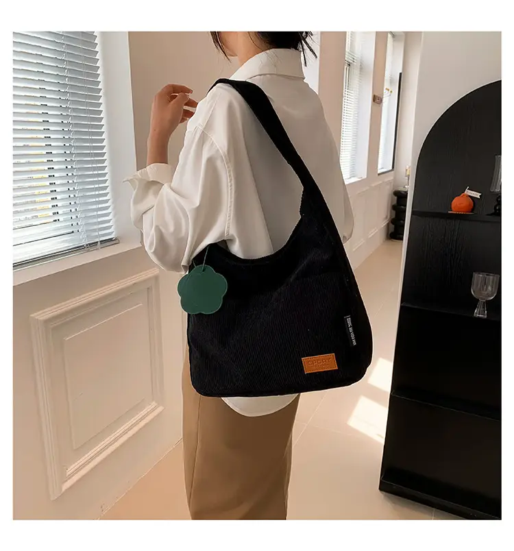 2025 New Corduroy Shoulder Bag for Women Students — feature 24