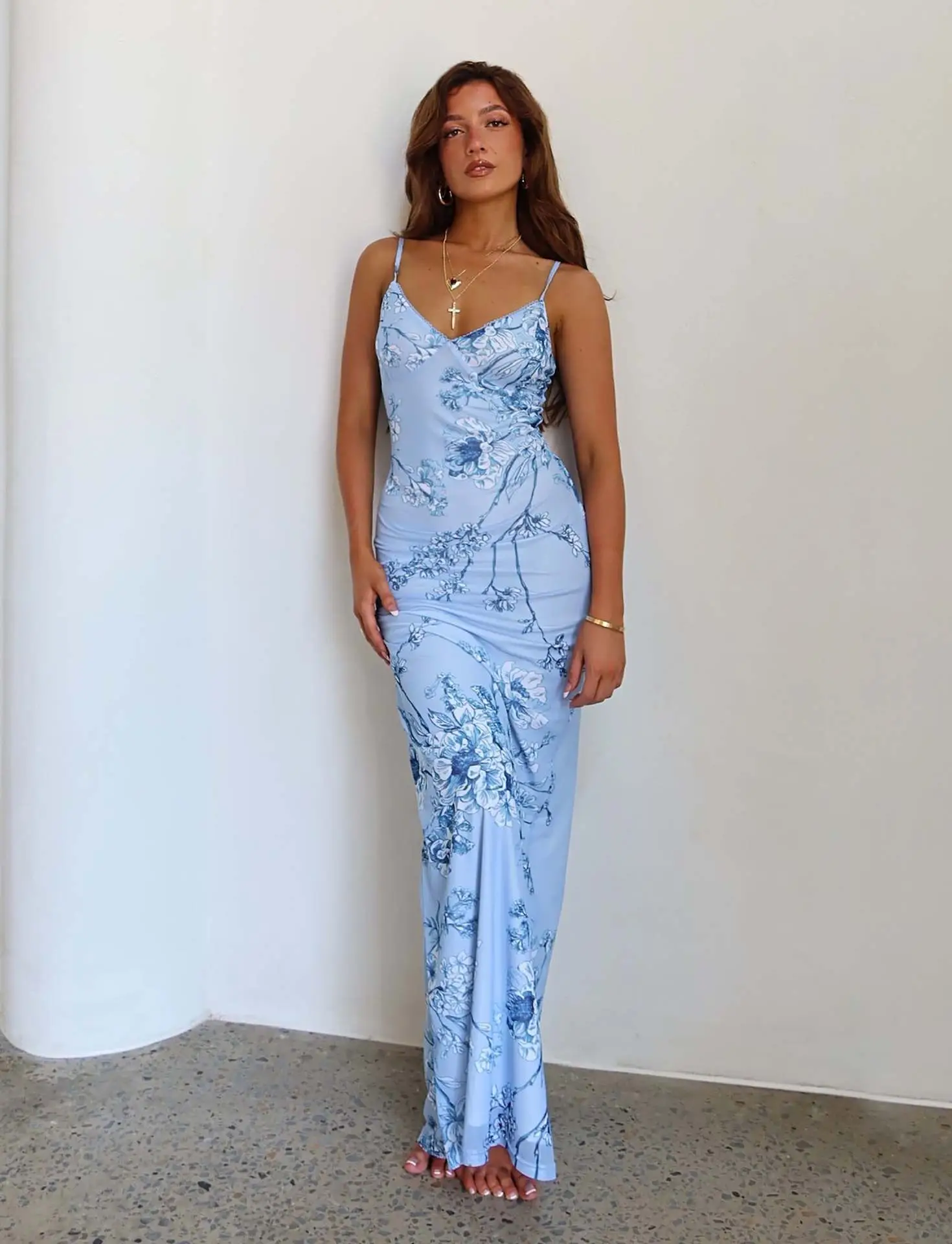 New Women's Long Dress Holiday Elegant Slim-fit Printed Design — feature 13