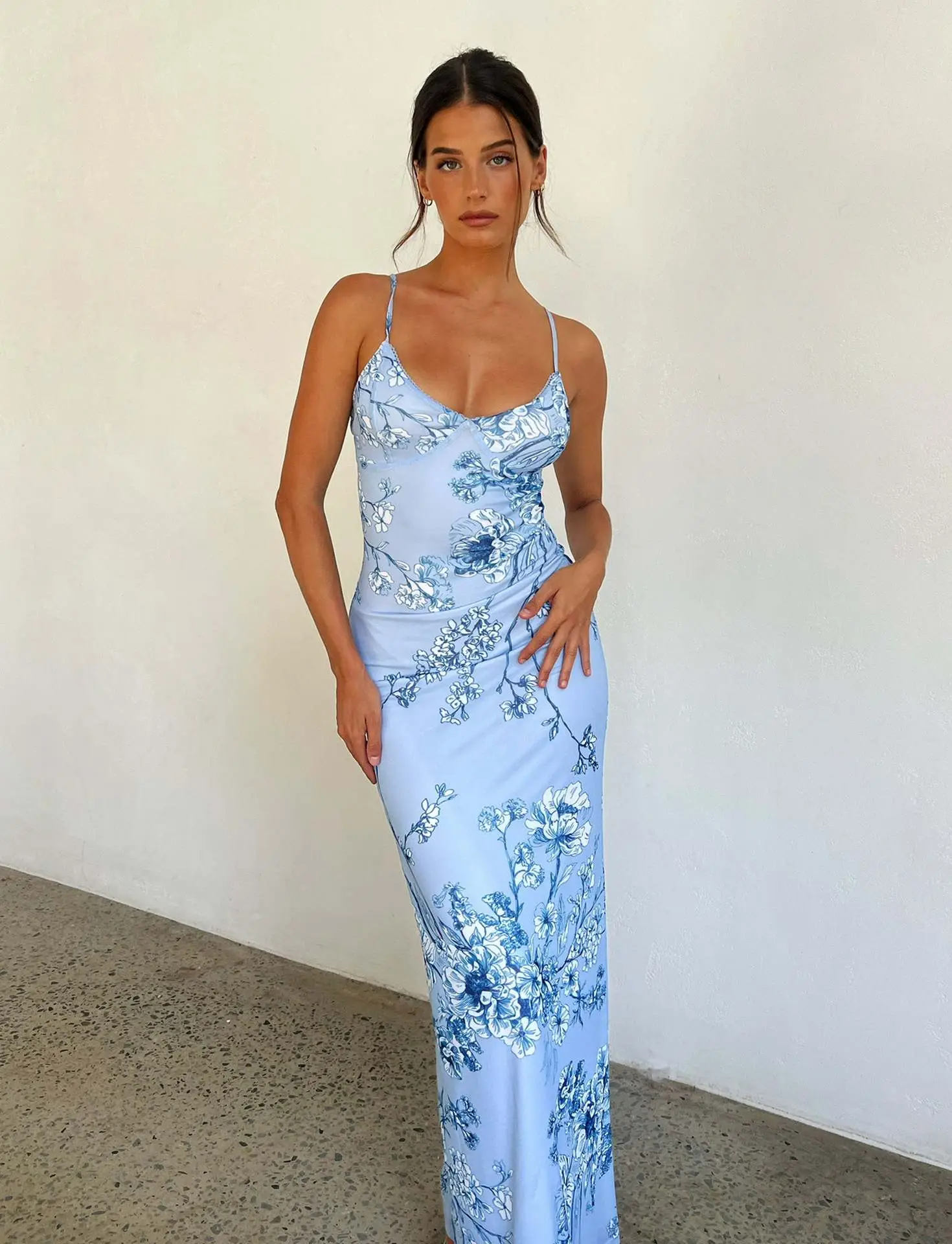 New Women's Long Dress Holiday Elegant Slim-fit Printed Design — feature 15