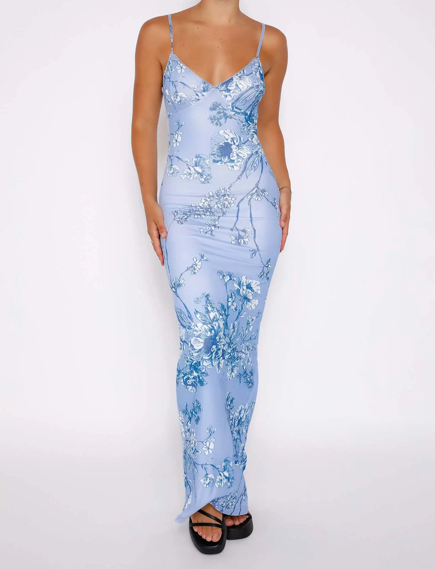 New Women's Long Dress Holiday Elegant Slim-fit Printed Design — feature 16