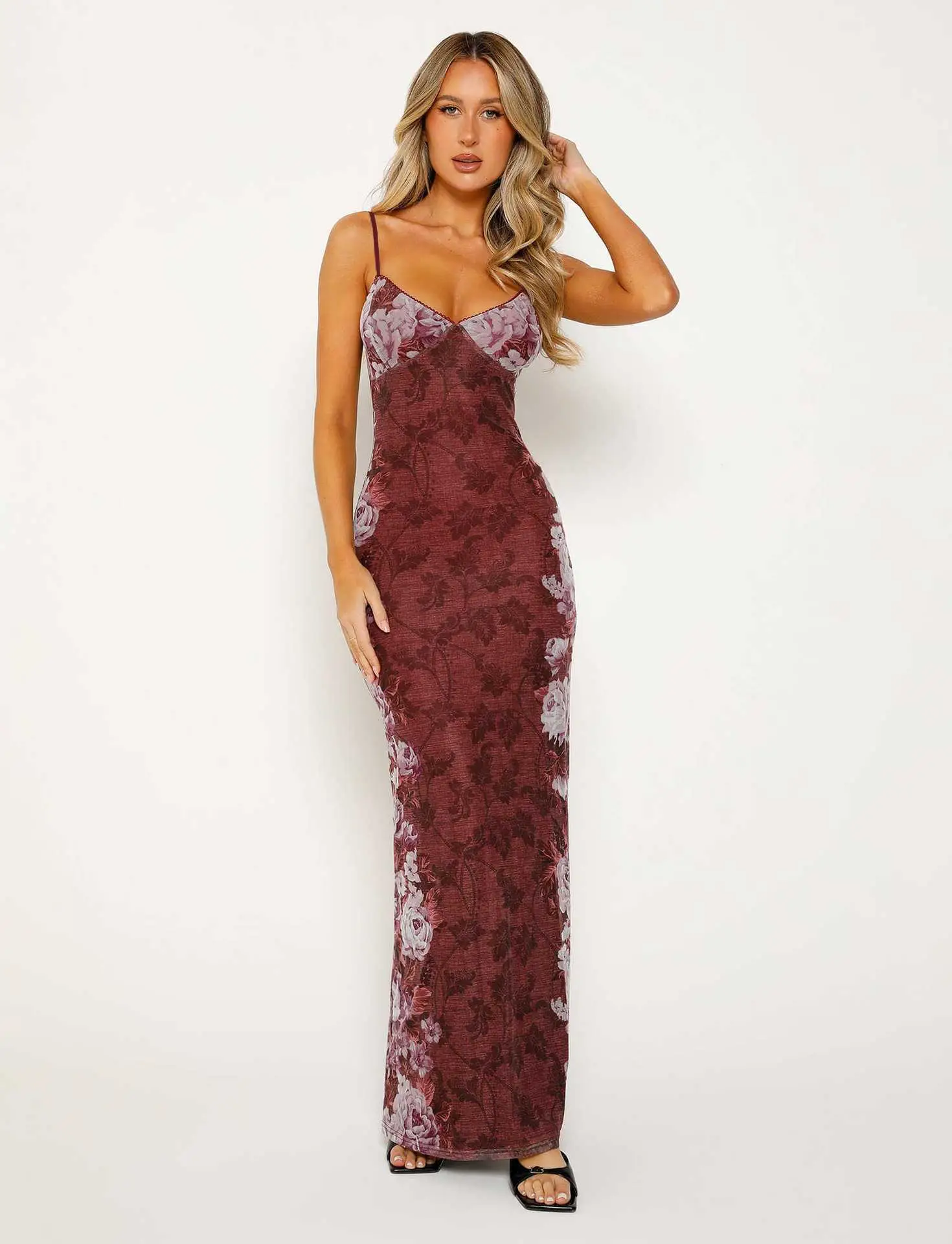 New Women's Long Dress Holiday Elegant Slim-fit Printed Design — feature 22
