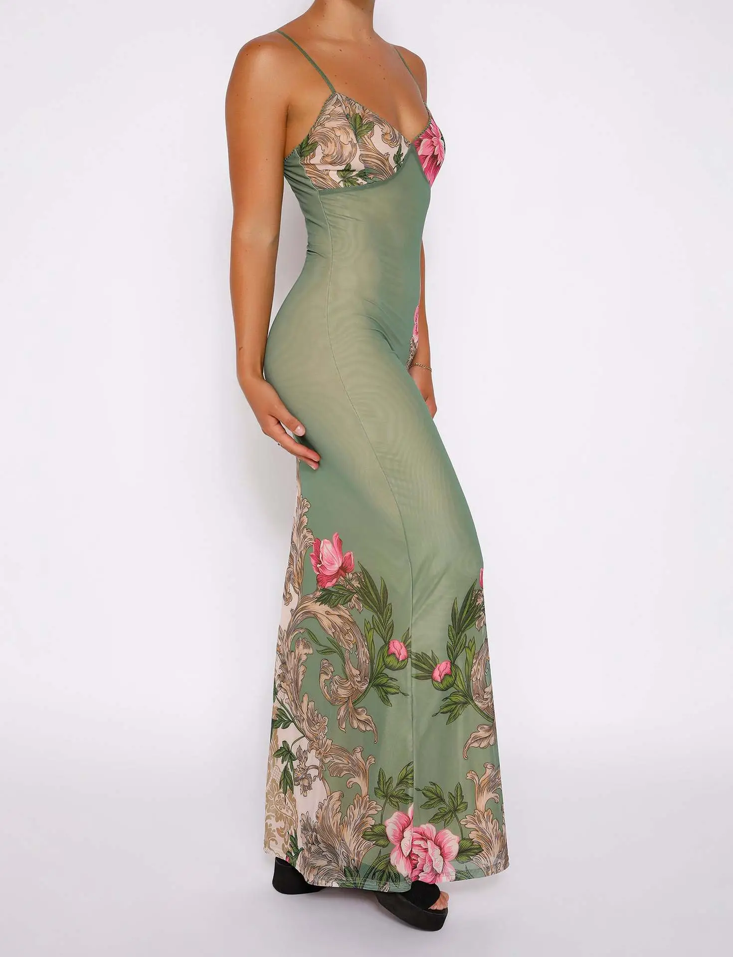 New Women's Long Dress Holiday Elegant Slim-fit Printed Design — feature 9