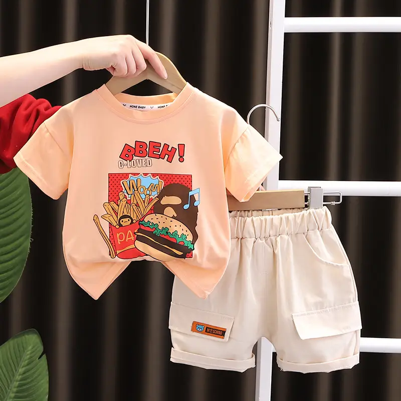 Foreign Trade Boys Cartoon Shorts Set Summer Cotton - Image 4