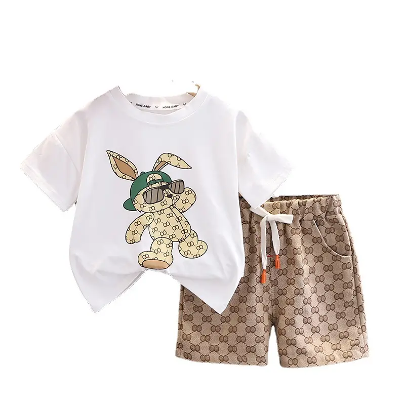 Foreign Trade Boys Summer T-Shirt Shorts Set - Image 6