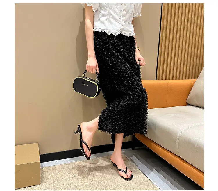 Women Square Toe Stiletto Slippers Summer Flip Flops — feature 11
