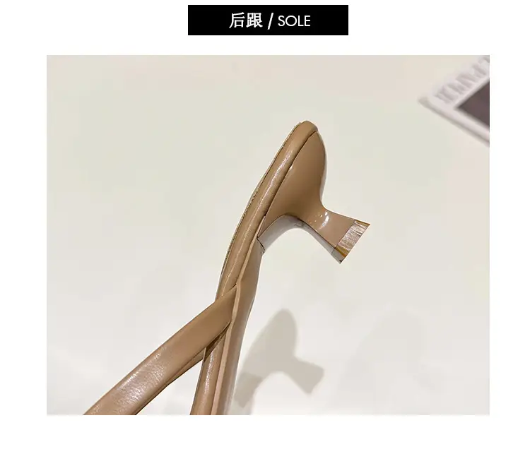 Women Square Toe Stiletto Slippers Summer Flip Flops — feature 6