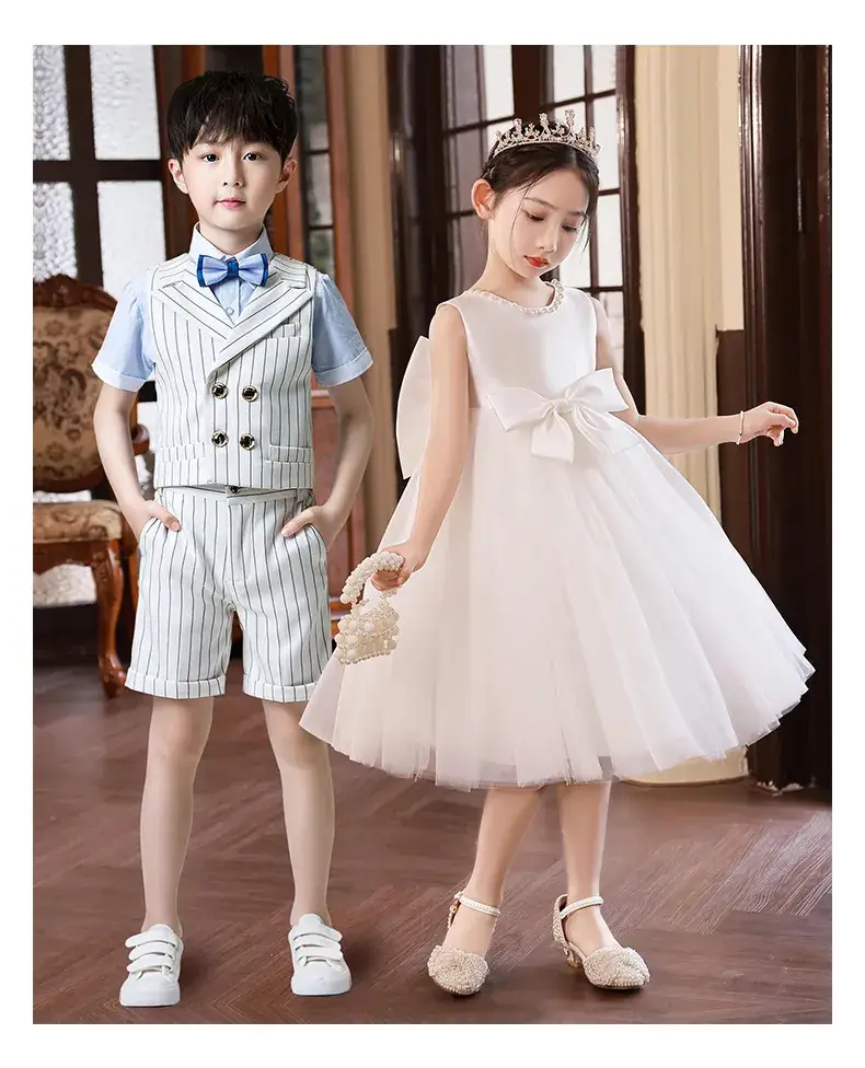 Pink Tulle Bow Dress for Girls Primary School — feature 20