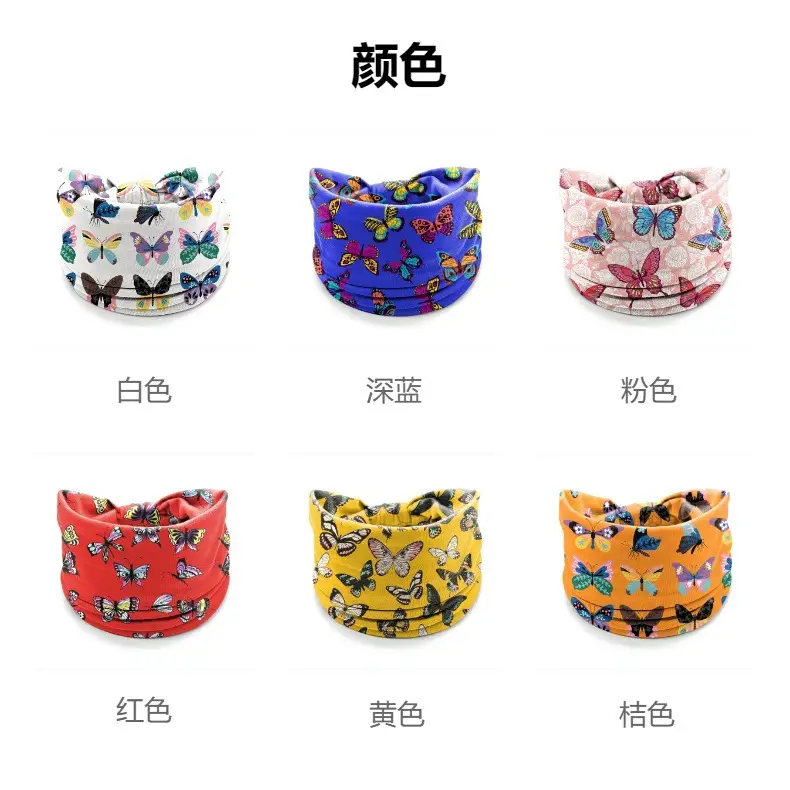 Butterfly Print Hair Band for Women Wide Brim Sports Accessory — feature 7