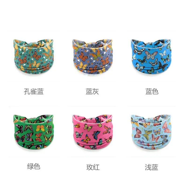 Butterfly Print Hair Band for Women Wide Brim Sports Accessory — feature 8