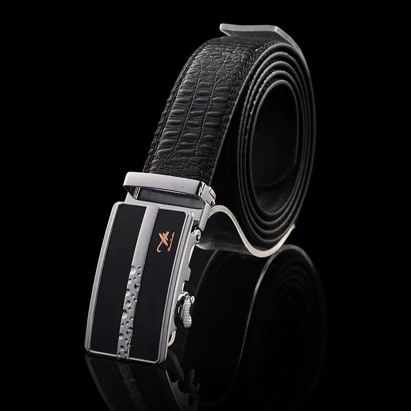 Men's Croc Leather Belt with X-Logo - Image 9