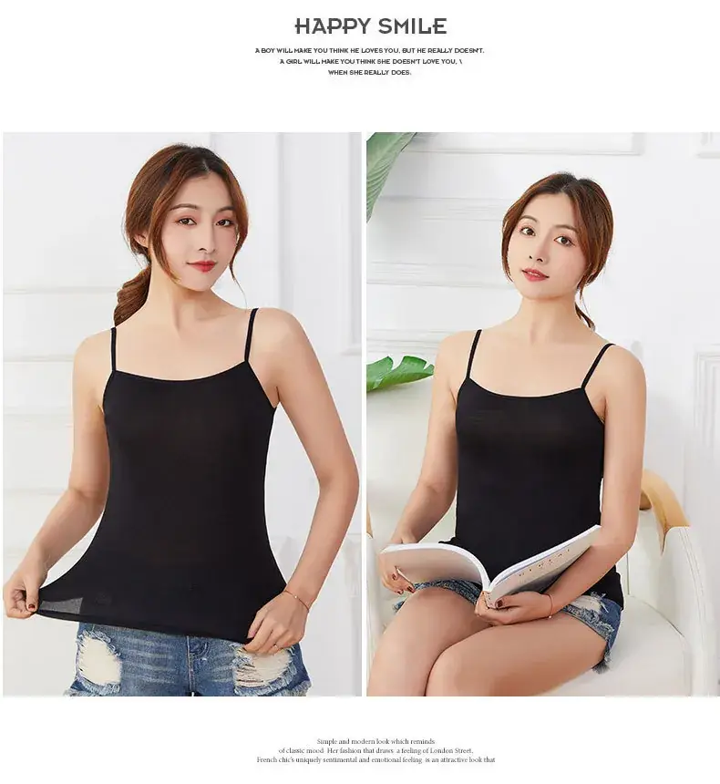 Women's White Slim Fit Sleeveless Top Summer 2023 — feature 3