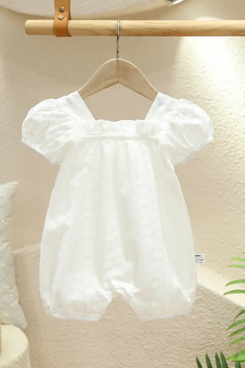 Baby Princess Hakka Climbing Suit White Fat Suit Summer - Image 3