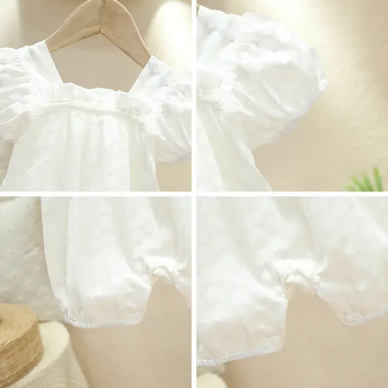 Baby Princess Hakka Climbing Suit White Fat Suit Summer - Image 5