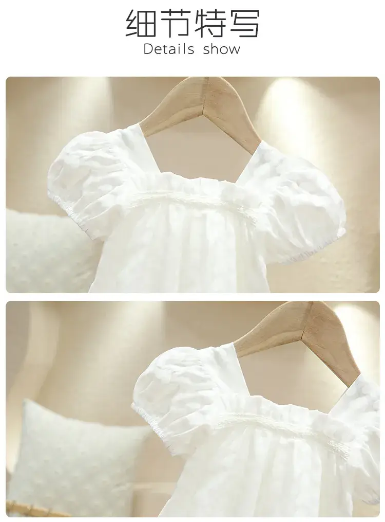 Baby Princess Hakka Climbing Suit White Fat Suit Summer — feature 10