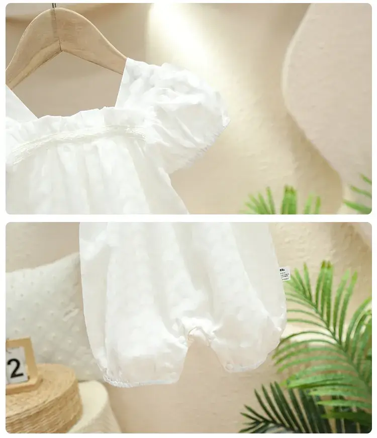 Baby Princess Hakka Climbing Suit White Fat Suit Summer — feature 11