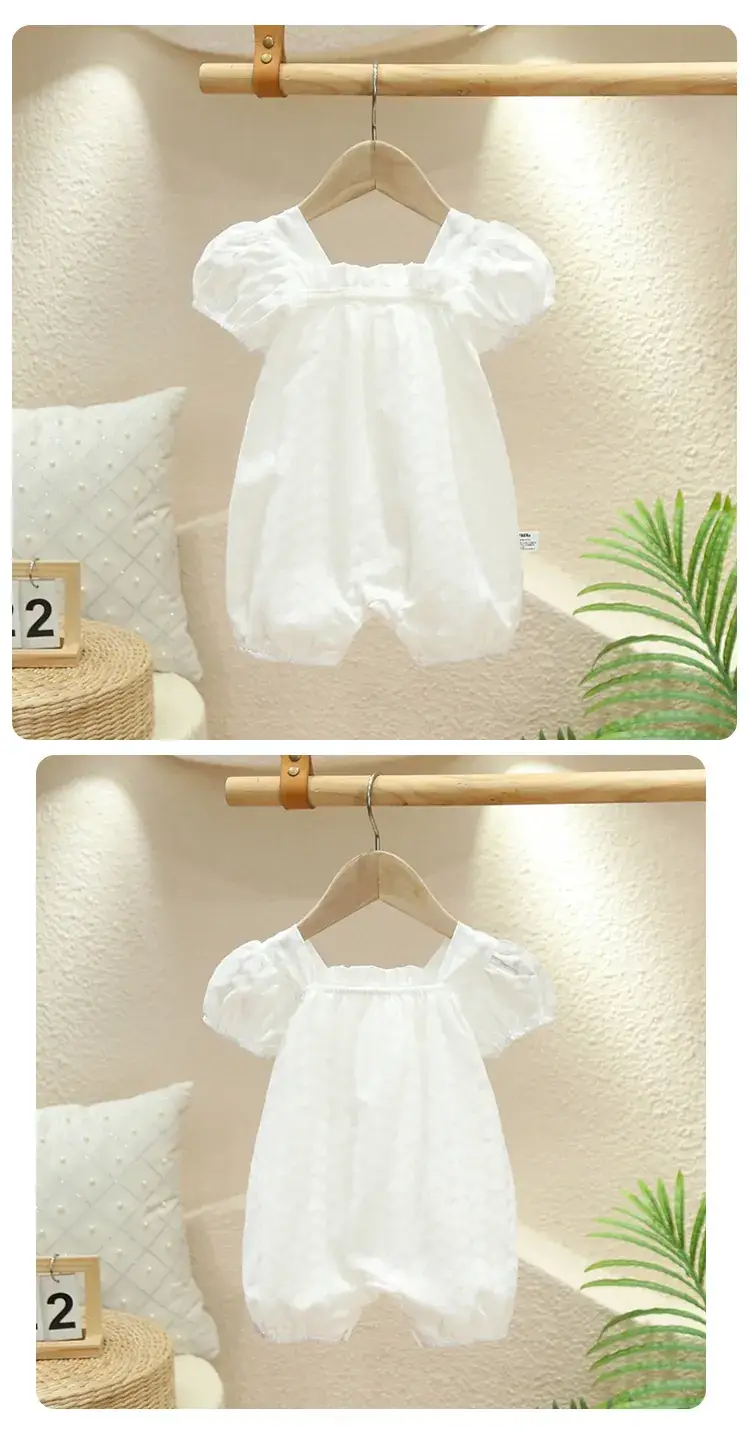 Baby Princess Hakka Climbing Suit White Fat Suit Summer — feature 9
