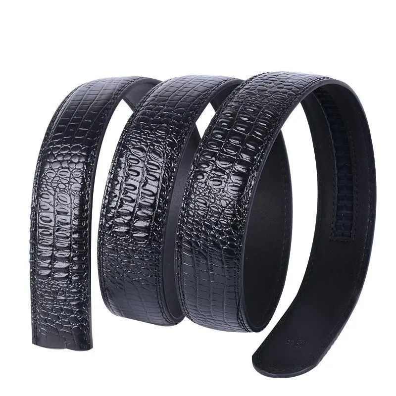 Men's Crocodile Belt with Automatic Buckle & Korean Style - Image 10
