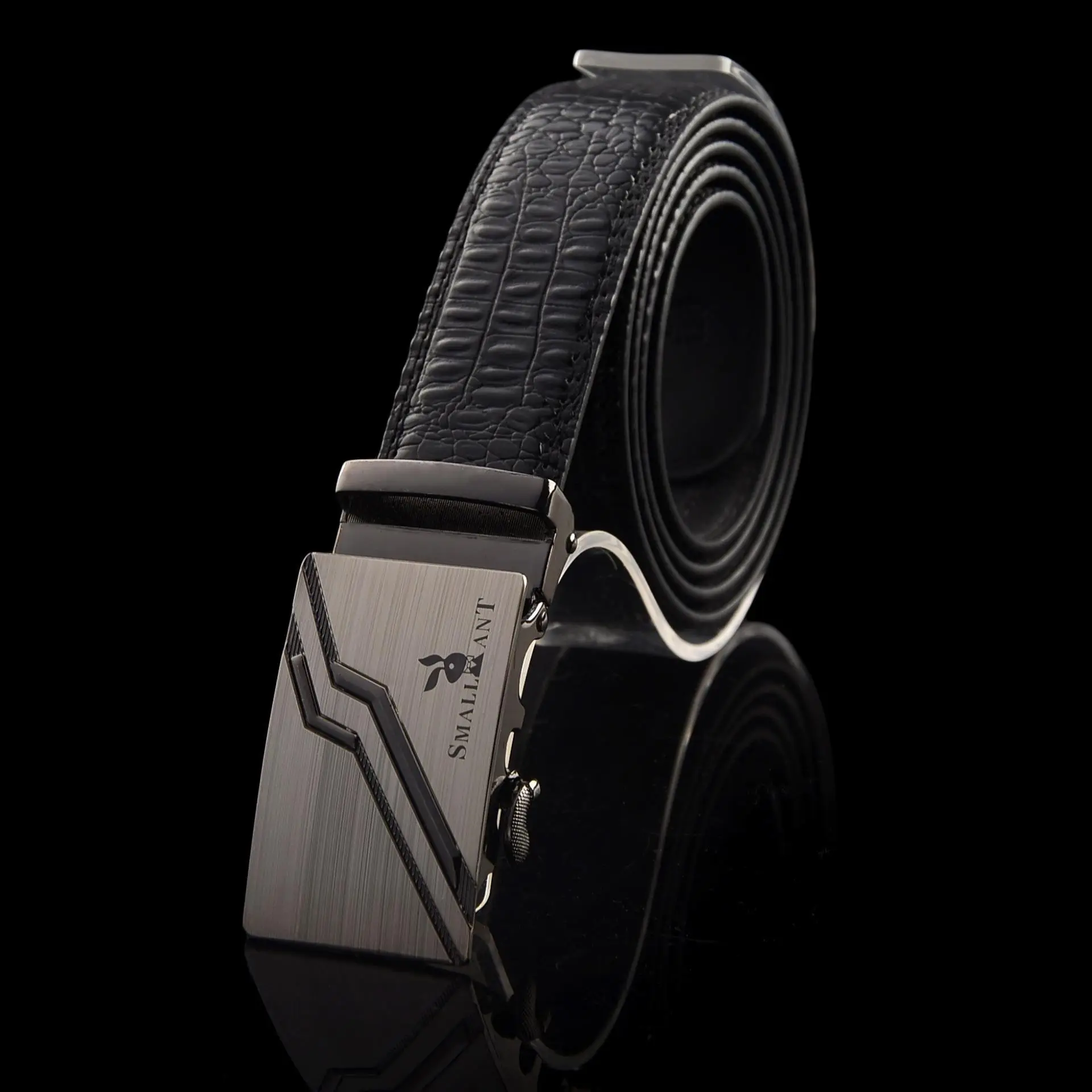 Men's Crocodile Belt with Automatic Buckle & Korean Style