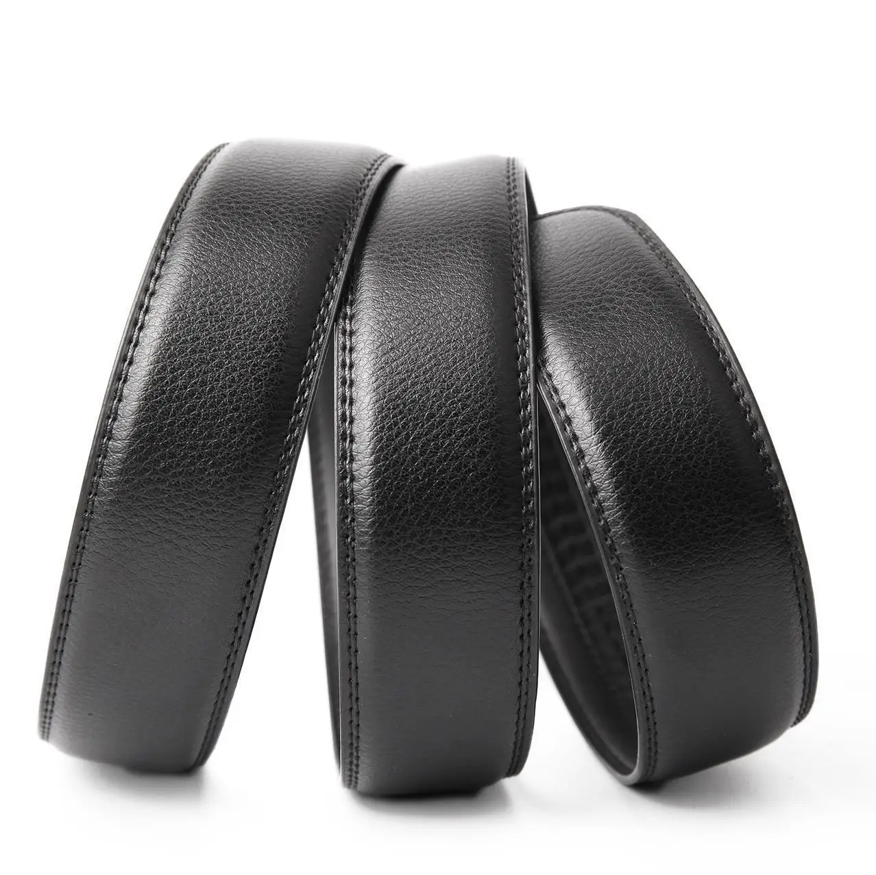 Men's High-End Automatic Buckle Belt Black Genuine Cowhide - Image 45