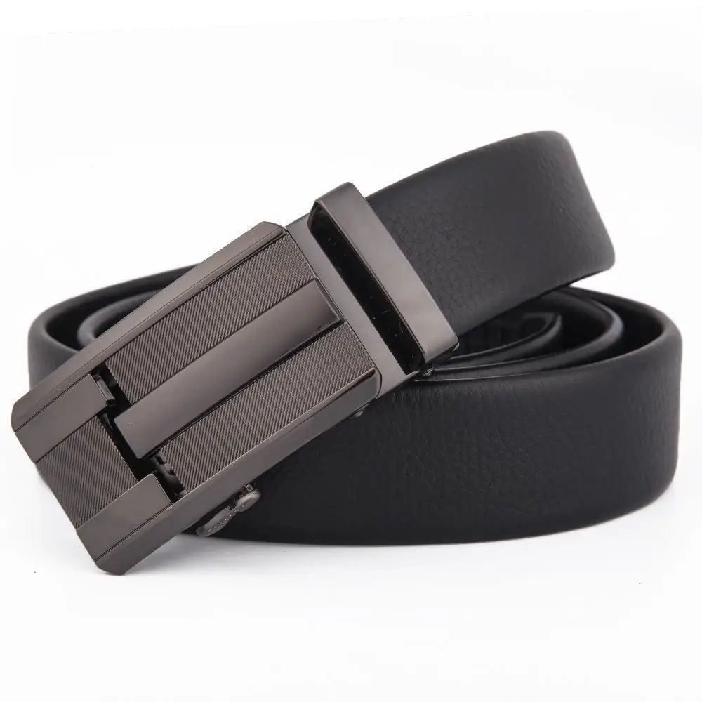 Men's Black Leather Belt with Silver Fire Design Buckle - Image 11