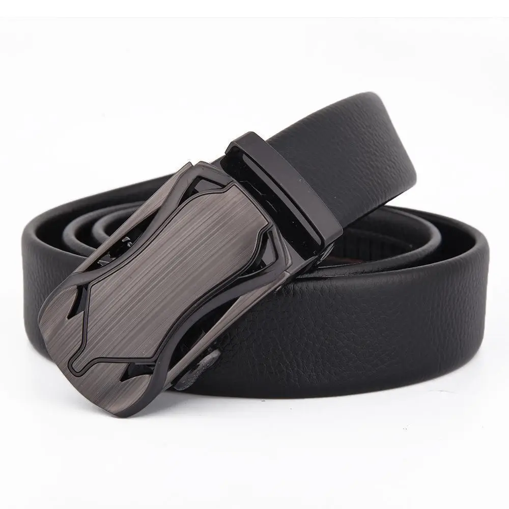 Men's Black Leather Belt with Silver Fire Design Buckle - Image 13