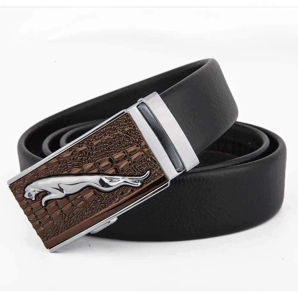Men's Black Leather Belt with Silver Fire Design Buckle - Image 23