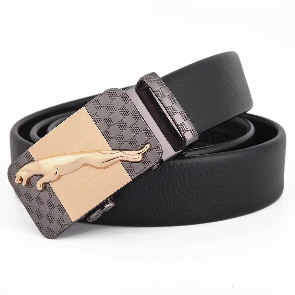 Men's Black Leather Belt with Silver Fire Design Buckle - Image 28