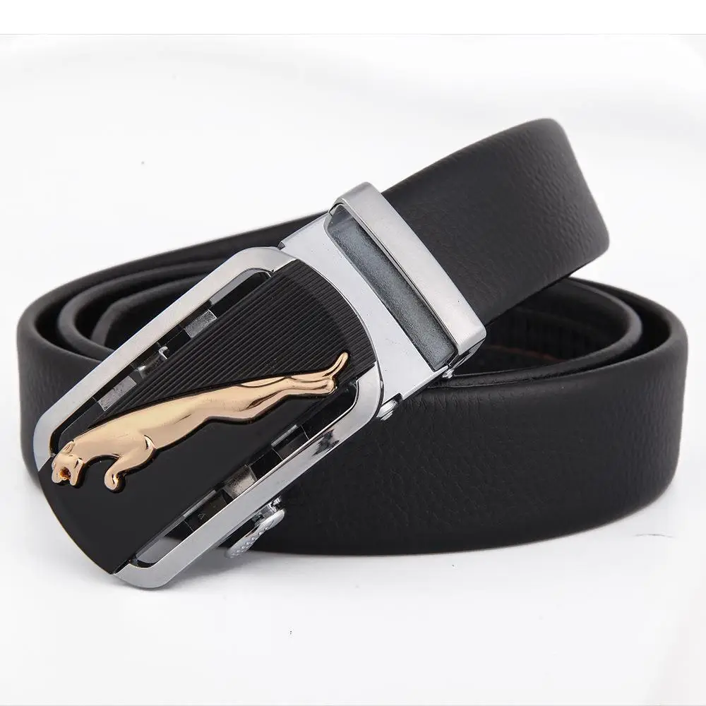 Men's Black Leather Belt with Silver Fire Design Buckle - Image 31