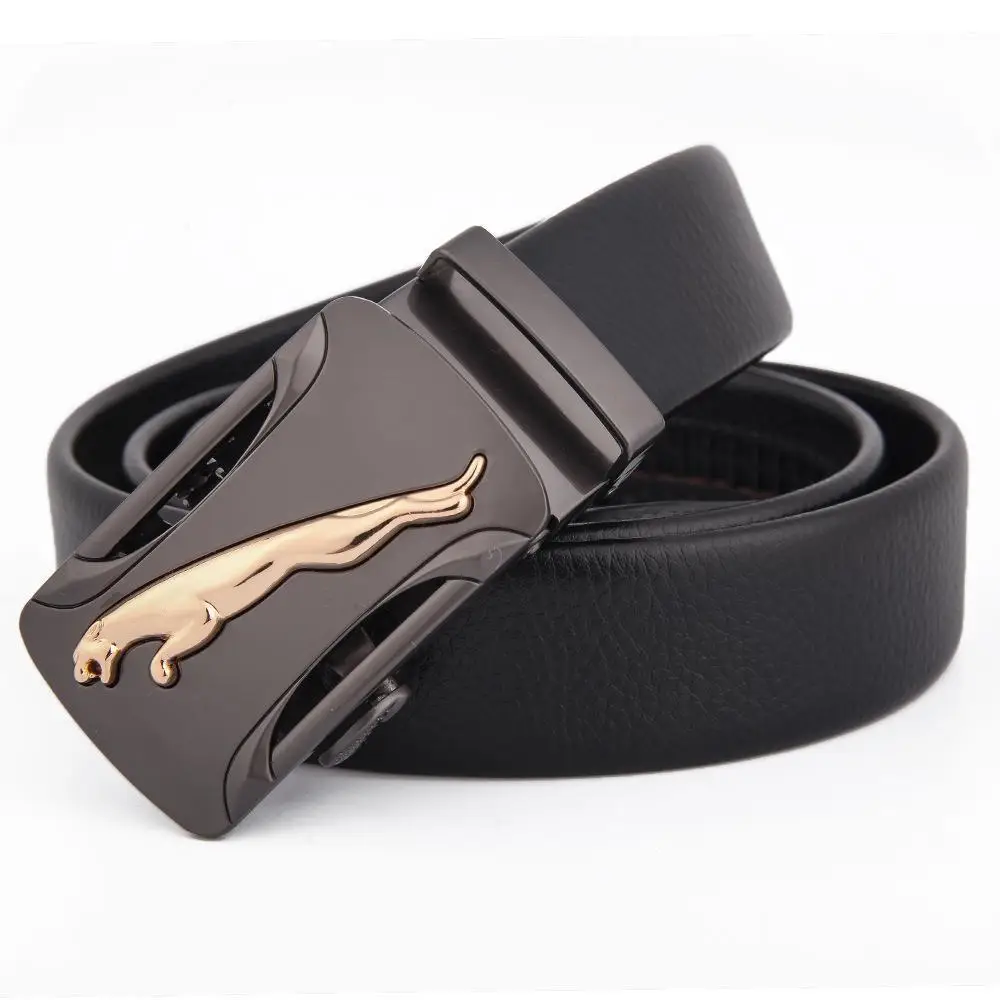 Men's Black Leather Belt with Silver Fire Design Buckle - Image 33